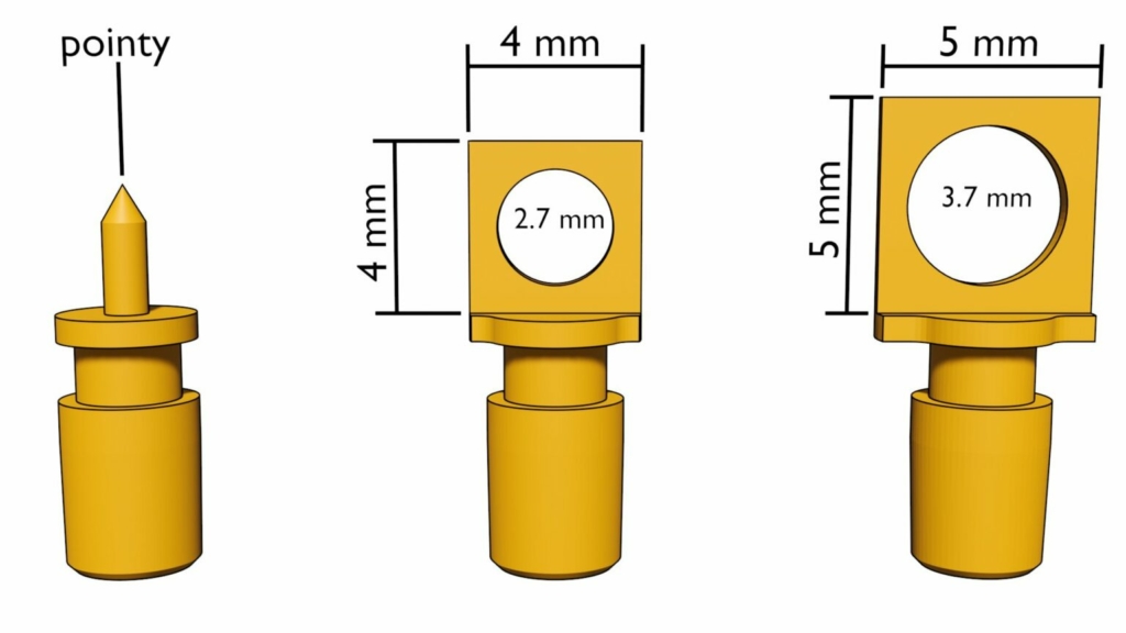 Illustration showing sampleholders for theNanoMAX imaging endstation