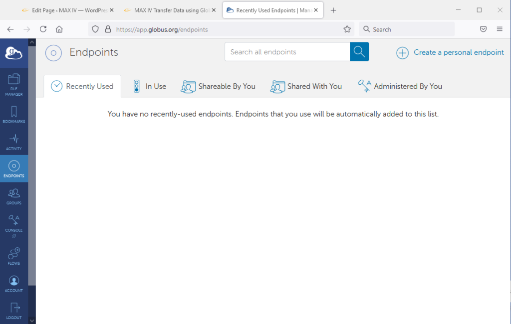 Globus_transfer_endpoints_empty_list