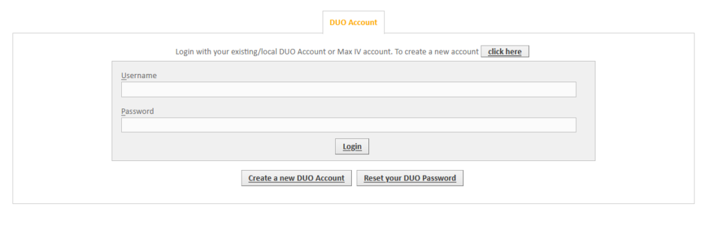 Image showing the login page to DUO.