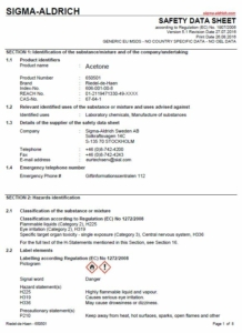 example of safe data sheet_acetone_S-A_frontpage_eng-1