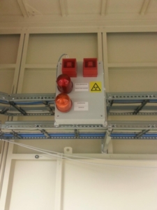 panel inside beamline hutch