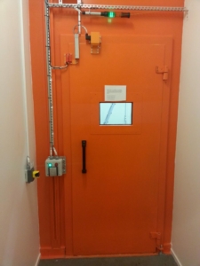 picture of a beamline access door