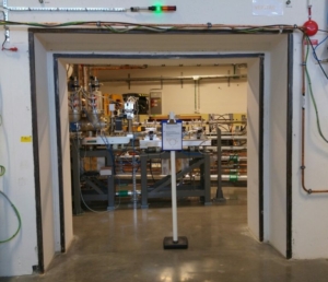 picture of a open concrete door of accelerator area