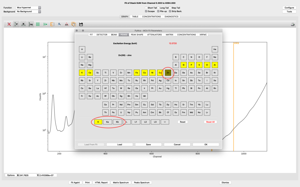 nanomax_pymca_config_peaks_tab