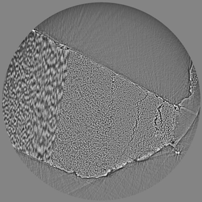 Carbon fiber composite tomogram, acquired in a phase contrast mode