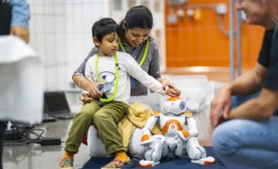 Nao bot from Vattenhallen group at Open Day 2023