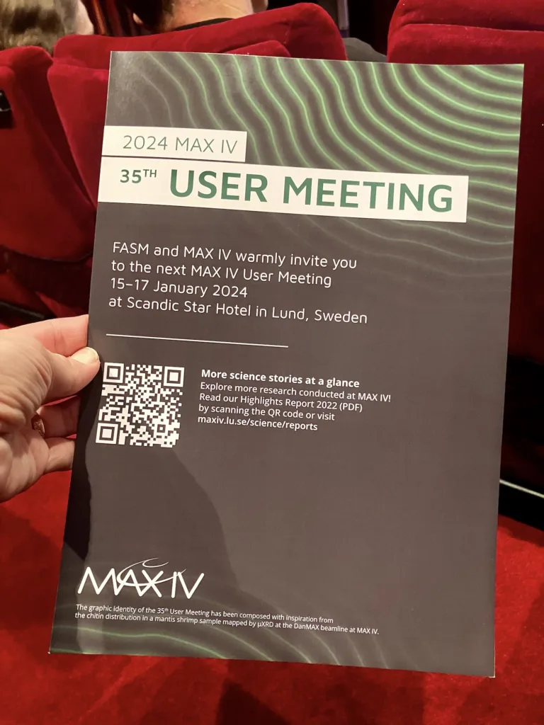 #MAXIV35UserMeeting Programme