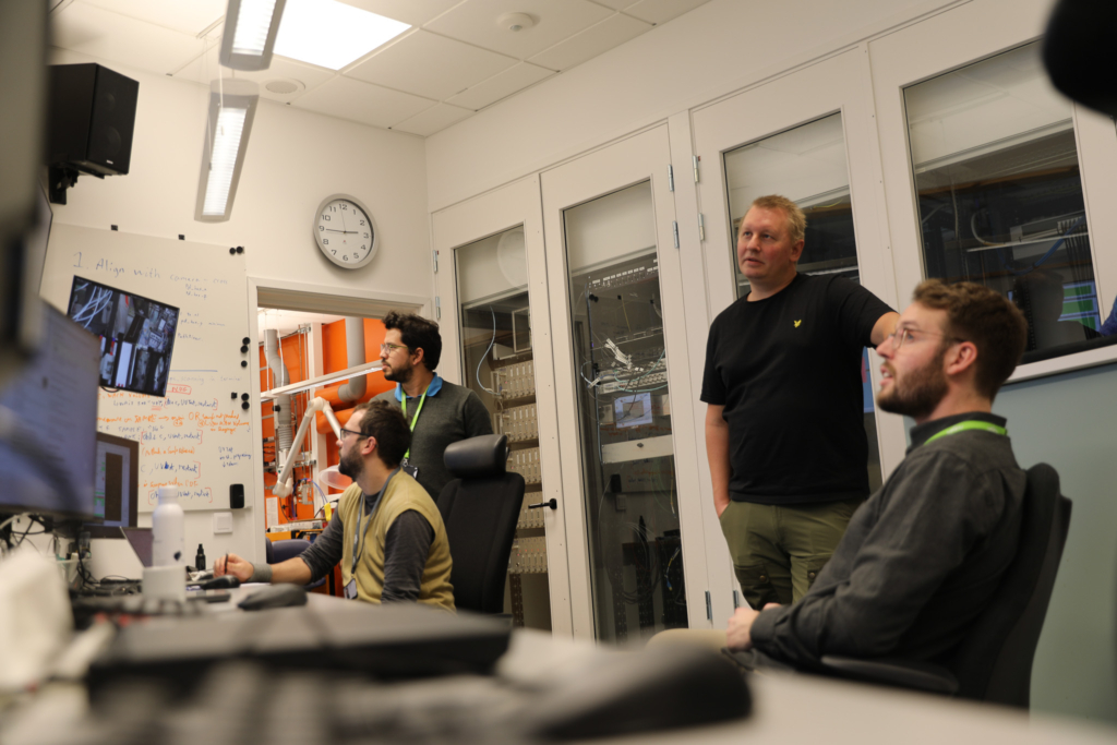 The research team at DanMAX beamline control room