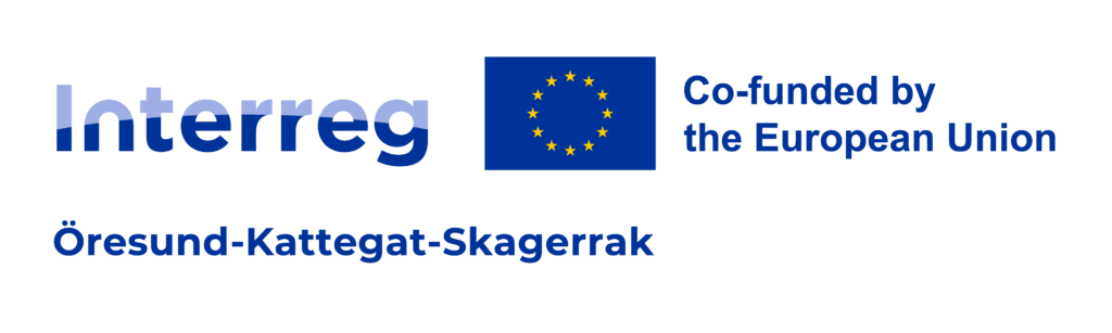 Interreg logo, co-funded by the European Union for Öresund-Kattegat-Skagerrak