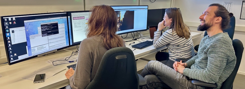 View of control room at BioMAX, while data are being collected.