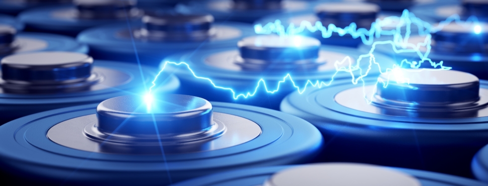 Energy flowing from lithium cells.