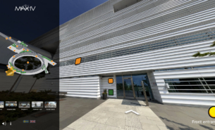A screenshot view of MAX IV Virtual tour 2026
