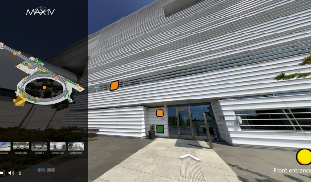 A screenshot view of MAX IV Virtual tour 2026